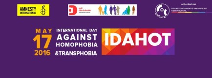 IDAHOT 2016, 17 Mei a.s. is het de dag tegen homo- en transfobie.