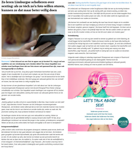 Zo leren Limburgse scholieren over sexting: als ze tóch zo’n foto willen sturen, kunnen ze dat maar beter veilig doen