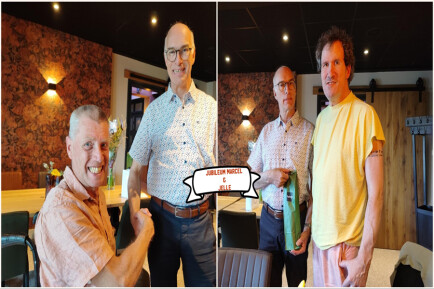 Niet één maar twee jubilaressen in het zonnetje.