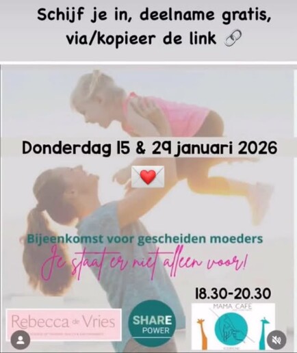 Bijeenkomst voor gescheiden moeders i.s.m. het Mama café in Roermond