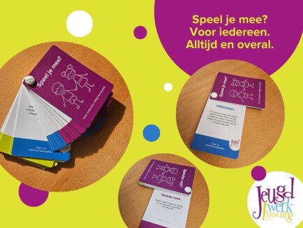 Heb jij hem al gezien? De spellenwaaier van Jeugdwerk Limburg - 39 spellen. Eindeloos veel speelplezier!